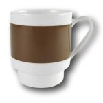 Kaffeetasse 0,2 L Melitta Hamburg brauner Band gebraucht...