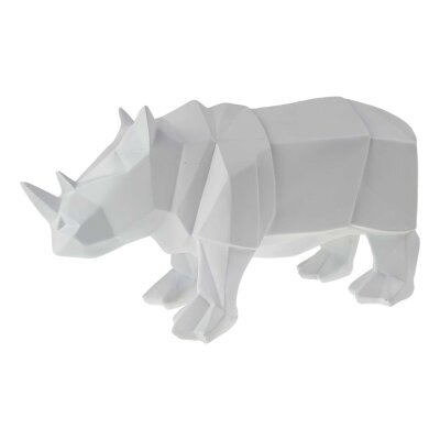 Figur Skulptur Polygonal Kunstharz Nashorn