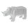 Figur Skulptur Polygonal Kunstharz Nashorn