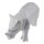 Figur Skulptur Polygonal Kunstharz Nashorn