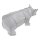 Figur Skulptur Polygonal Kunstharz Nashorn