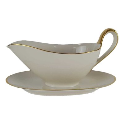 Sauciere Goldrand 1tlg Mitterteich Form 22590 Elfenbein gebraucht - gut