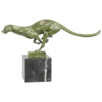Bronzeskulptur Bronzefigur Laufender Puma #82460
