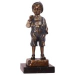 Bronzeskulptur Bronzefigur Der Raucher