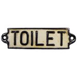 Wandschild Wandplakette Gusseisen Toilet