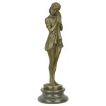 Bronzeskulptur Bronzefigur das Traurige Mädchen