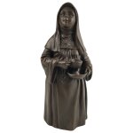 Bronzeskulptur Bronzefigur Tischglocke Bronze Nonne