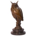 Bronzeskulptur Bronzefigur Waldohreule