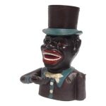 Spardose Geldbank Skulptur Gusseisen Afrikaner Man mit...