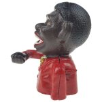 Spardose Geldbank Skulptur Gusseisen Afrikaner Man...