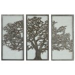 Eisen-Baum-des-Lebens Triptychon Wanddeko