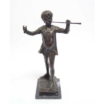 Bronzeskulptur Bronzefigur Peter Pan