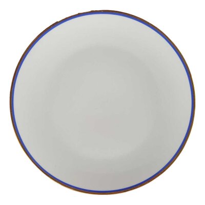 Kuchenteller Dessertteller 19,1 cm Arzberg Unbestimmten Formen Rand Blau Gold gebraucht - gut