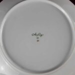 Kuchenteller Dessertteller 19,1 cm Arzberg Unbestimmten Formen Rand Blau Gold gebraucht - gut