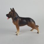 Porzellan Figur Skulptur Schäferhund Hund braun