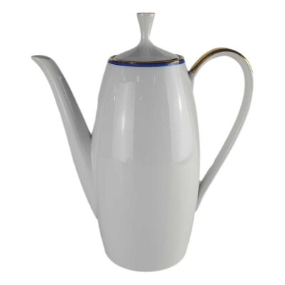 Kaffeekanne Kanne 1,35 L Arzberg Unbestimmten Formen Rand Blau Gold gebraucht - gut