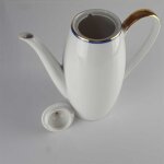 Kaffeekanne Kanne 1,35 L Arzberg Unbestimmten Formen Rand Blau Gold gebraucht - gut