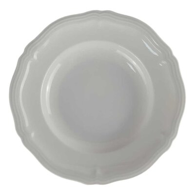 Suppenteller 24,5 cm Rosenthal Chippendale Weiß Uni gebraucht - akzeptabel