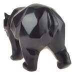 Skulptur Figur Polygonal Kunstharz Bär Schwarz
