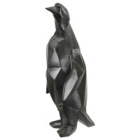 Skulptur Figur Polygonal Kunstharz Pinguin Schwarz