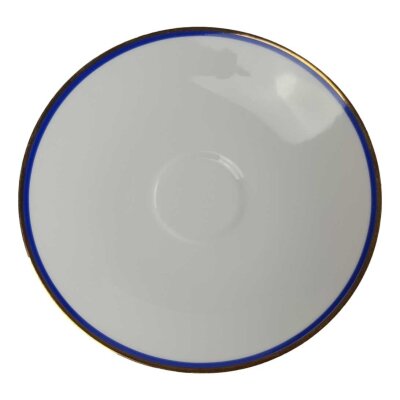 Untertasse 15 cm Arzberg Unbestimmten Formen Rand Blau Gold gebraucht - gut