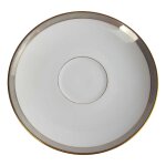Untertasse Goldrand 14,4 cm Edelstein Bavaria Grauband...