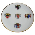 Porzellan Sammelteller Souvenir Teller Wappen Nordrhein-Westfalen D 22 cm
