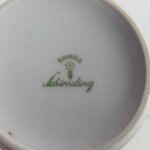 Milchkännchen Goldrand Schirnding Bavaria Unbestimmten Formen Relief weiß gebraucht - gut