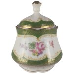 Zuckerdose Goldrand 0,2 L Winterling Röslau Unbestimmten Formen Blumendekor Blumen gebraucht - gut