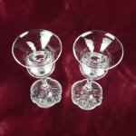 2er Set Kerzenhalter Kerzenständer Glas H 15,5 cm