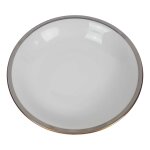 Suppenteller Goldrand 22,8 cm Edelstein Bavaria Grauband...