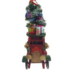 Blechmodell klassisches Weihnachtsauto Geschenke Weihnachtsbaum bunt