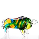 Skulptur Figur Glas Stier Murano-Stil #85112