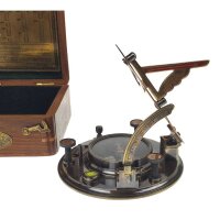 Kompass in Holzbox Messing #85232