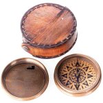 Messing Kompass in Etui #85236