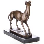 Skulptur Figur Bronzeskulptur Bronzefigur Jagdhund / Windhund
