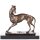Skulptur Figur Bronzeskulptur Bronzefigur Jagdhund / Windhund