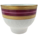 Kaffeetasse Goldrand 0,2 L Mitterteich Unbestimmten Formen Rot Relief Bavaria gebraucht - gut