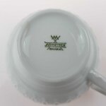 Kaffeetasse Goldrand 0,2 L Mitterteich Unbestimmten Formen Rot Relief Bavaria gebraucht - gut