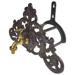 Schlauchhalter Wandschlauchhalter mit Messing Wasserhahn