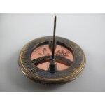 Kompaß Messing brüniert im Lederbox D.9cm