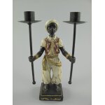 Figur 2flammig Kunststein farbig