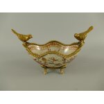 Porzellan/Messing Jugendstil schale L.19x13cm