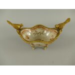 Porzellan/Messing Jugendstil schale L.19x13cm