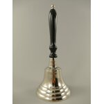 Schulglocke vernick. Holzgriff schwarz H.33x13,5cm