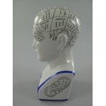 Figur Skulptur Porzellankopf BLAU!!! H.30x16cm