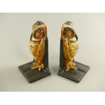 Buchstürzen Eule Set/2 Antik Eisen Farbe H.11cm