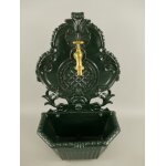 Wandbrunnen Alu Guß grün H.60cm