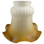 Schirm matt Rand gelb Gh.6cm H.11cm