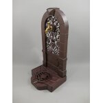 Stehbrunnen Alu Guß rustik braun H.75cm
